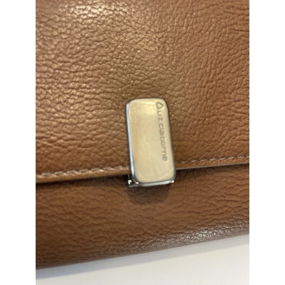 Liz Claiborne‎ Brown Clutch Wallet Snap Closure Checkbook Organizer Faux Leather